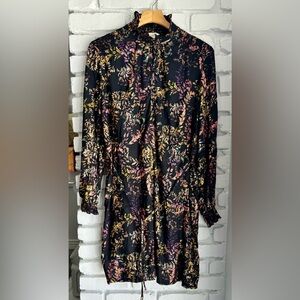 H&M Dress with metallic gold detailed print